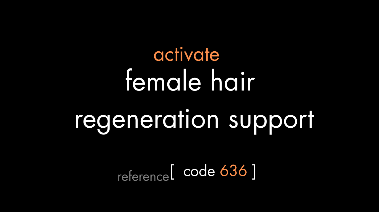 Female Hair Regeneration Support Code (PDF)
