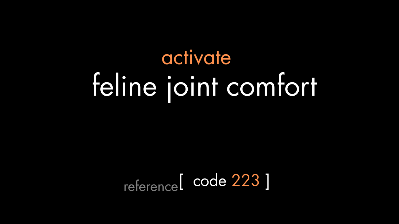Feline Joint Comfort Code (PDF)