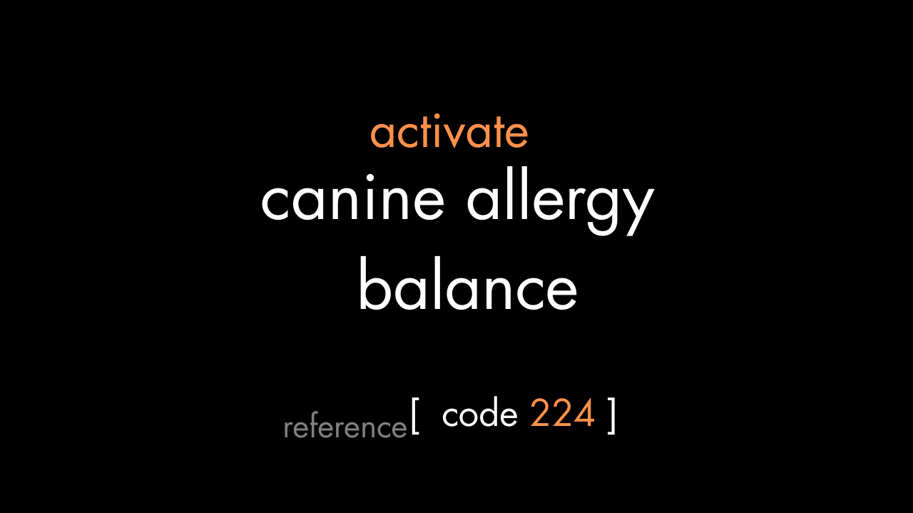 Canine Allergy Balance Code (PDF)