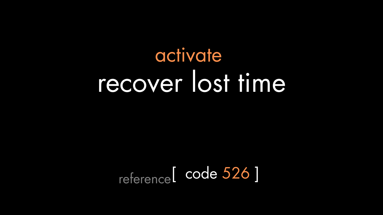Recover Lost Time Code (PDF)