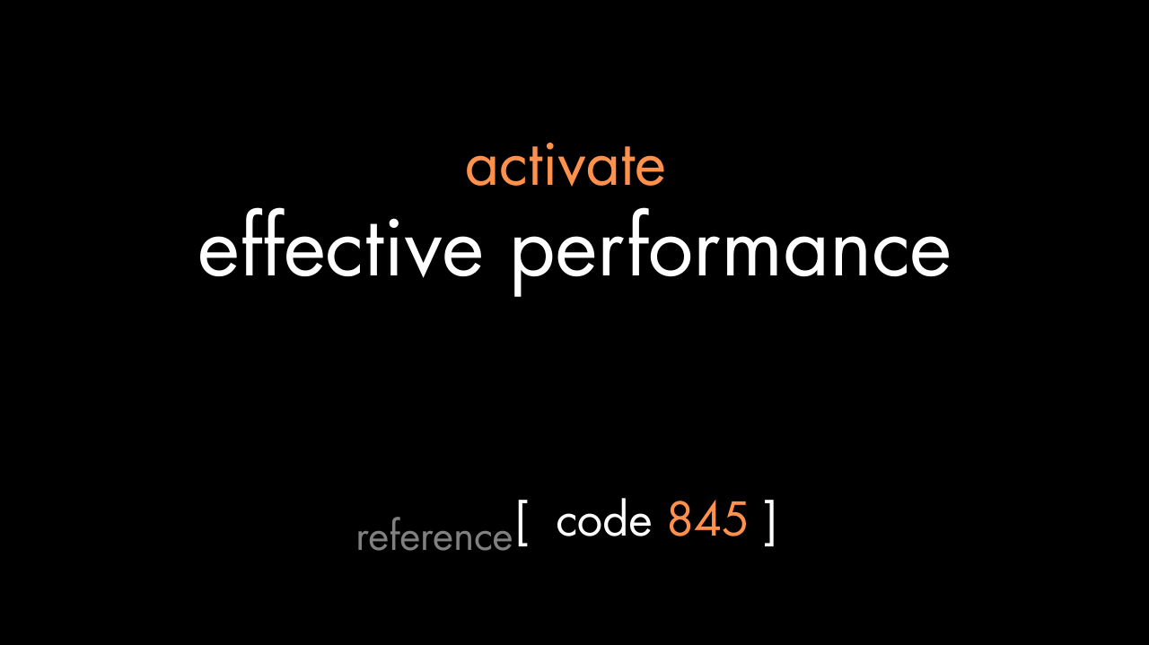 Effective Performance Code (PDF)