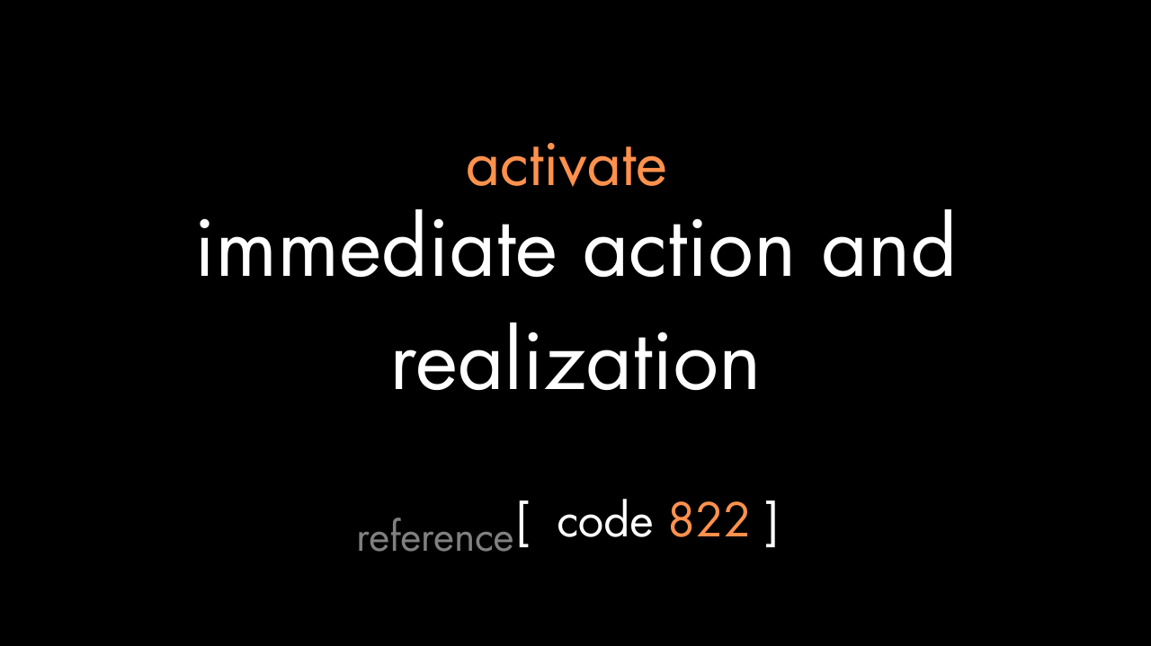 Immediate Action and Realization Code (PDF)